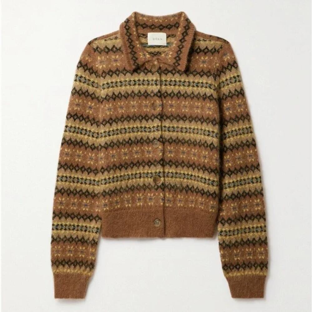 EUC $398 Dôen Natia Fairisle Cardigan Sweater - Picture 4 of 9